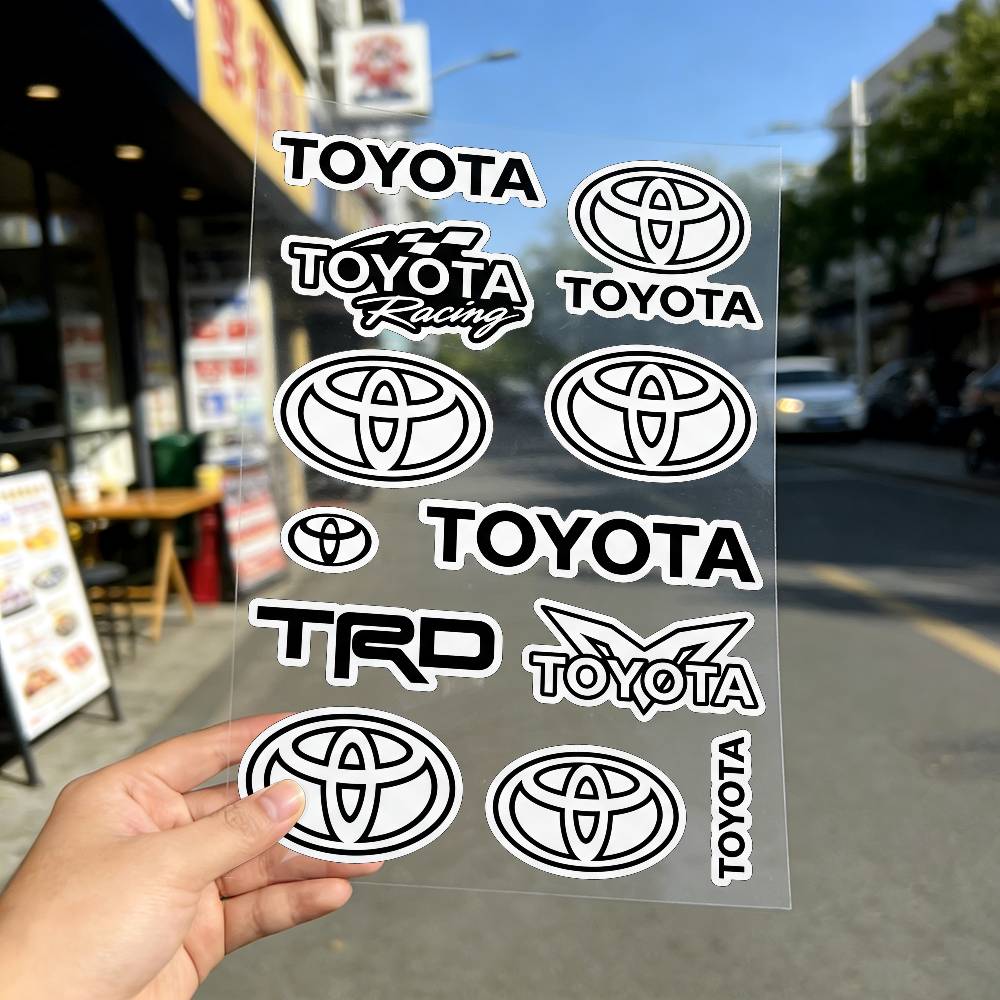 FOR TOYOTA TRO GR Multi Scene Waterproof Reflective Scratch Cover Stickers Fit Auto Motorcycle Helmet Refrigerator Water Cup