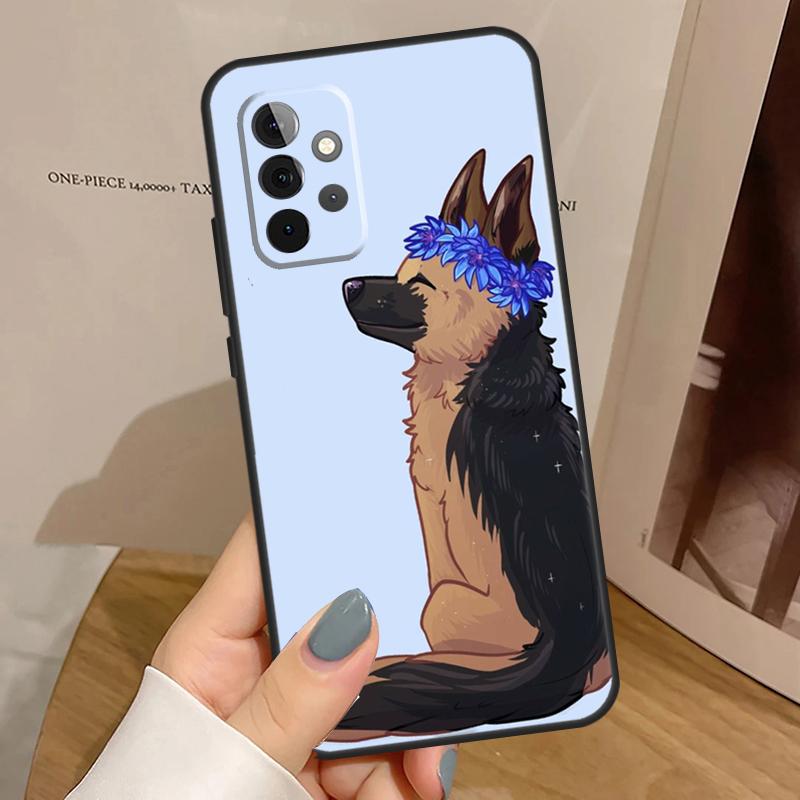 Чехол для собаки Немецкая овчарка для Samsung Galaxy A56 A36 A16 A06 A13 A33 A53 A52 A32 A12 A54 A34 A14 A35 A55 A17 A15