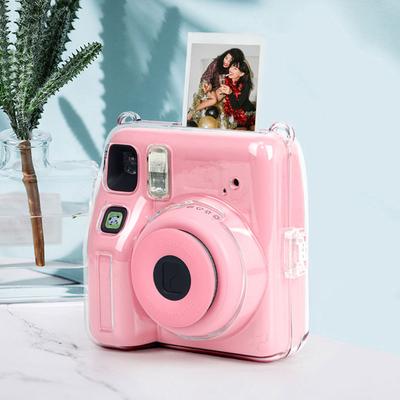 Защитный прозрачный чехол для камеры Fujifilm Instax Mini SE, держатель для камеры с карманом для хранения пленки, регулируемый ремешок, наклейка