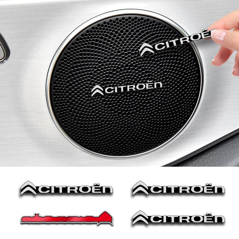 2/4pcs 3D Aluminum Badge Emblem Sticker car audio decorate For Citroen C4 C1 Grand C5 DS3 Picasso C-Elysee C3 C2 C15 Cactus ait256