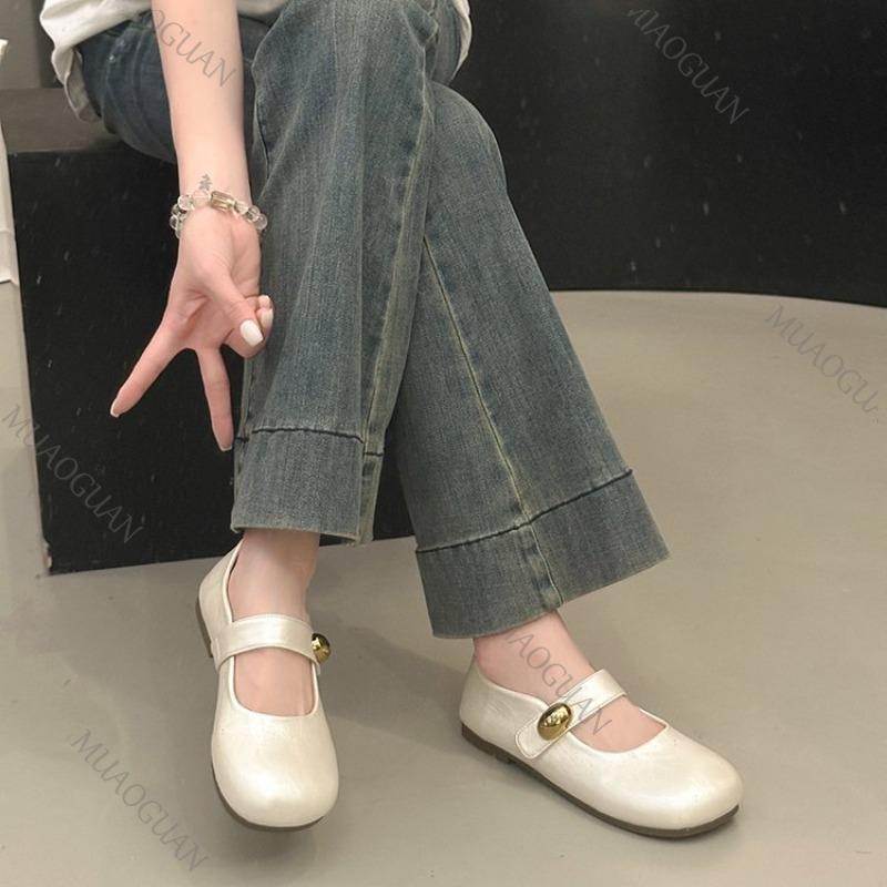 Мода Новая Весна Осень Плоские Мэри Джейн Женские Туфли Круглый Носок Неглубокий Вырез Повседневные Туфли для Женщин Слипоны Однотонные Мягкая Подошва Балетки
