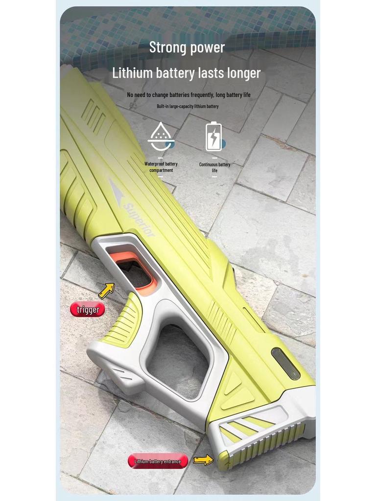 Cross-Border Large Capacity Automatic Water Absorption Electric Water Gun with Strong Battery Life