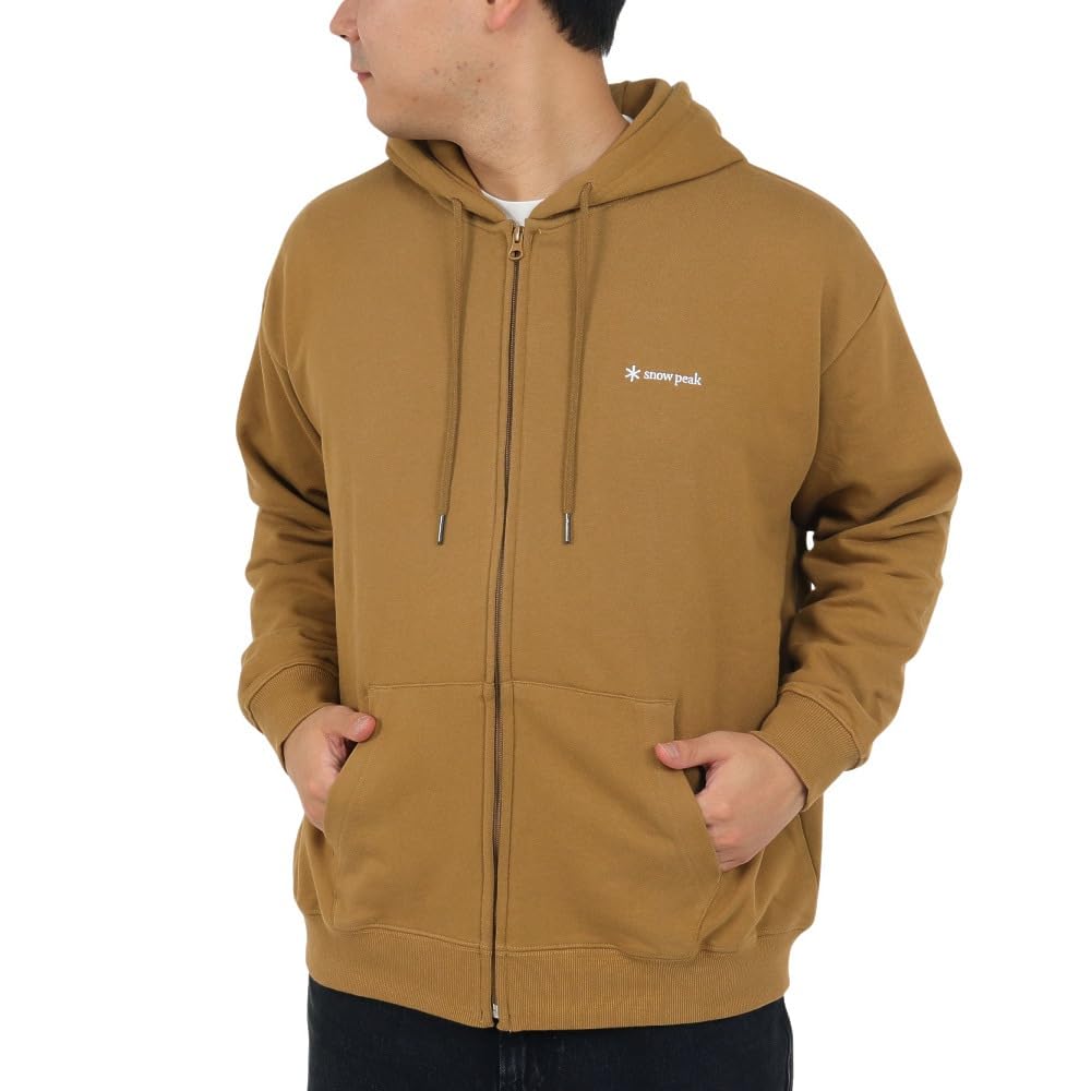 Snow Peak Parka Sweat Logo Hoodie Zopper CY Camel SPE-SW-23AU001 (Camel/M/Мужской)