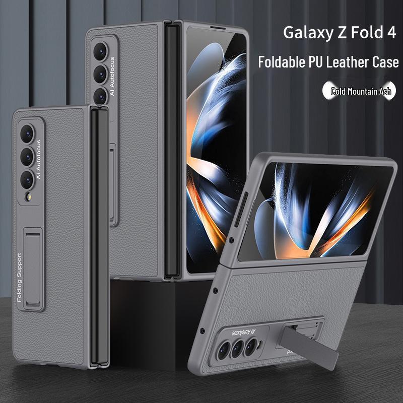 Кожаный чехол-подставка Samsung Fold4 - Креативный, Складной, Ударопрочный дизайн