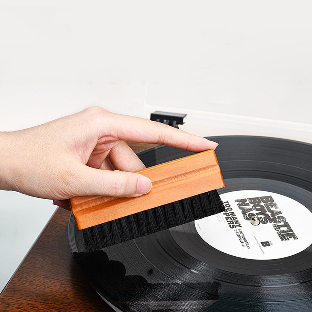 Щетка для чистки виниловых пластинок Антистатическое чистящее средство для бархата Удаление пыли, грязи и мусора Антистатический дизайн