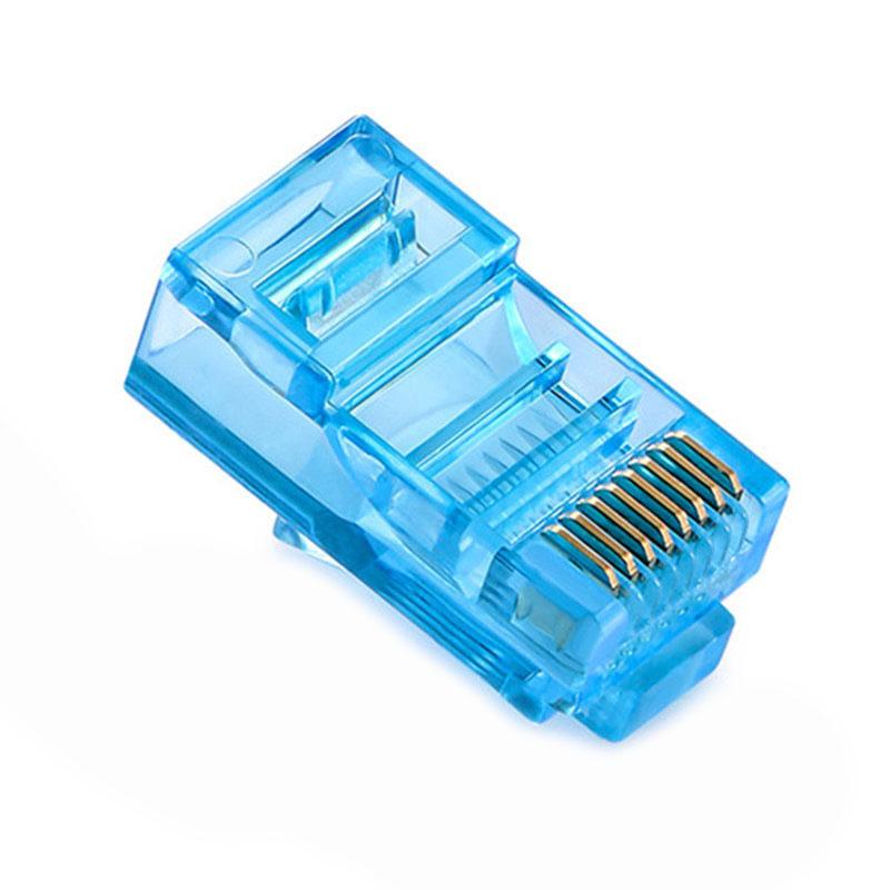 50/100 шт. Кабели Ethernet RJ45 Модульный штекер Сетевой разъем RJ-45 Хрустальные разъемы Cat5 Цвет Cat5e Позолоченный кабель