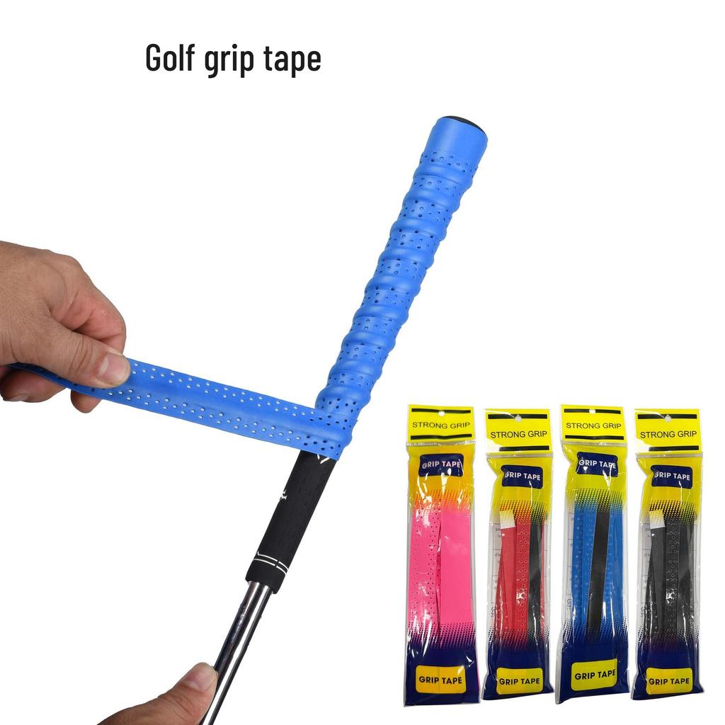 Waterproof PU Leather Ribbed Golf Club Grip Tape - Anti-slip Wrap