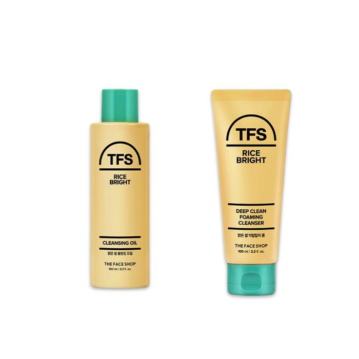 THE FACE SHOP Rice Bright Cleansing  Gel Foam / Foam Cleanser / Tube Balm / Cleansing Water / Cleansing Oil (20 Options) - DAISO