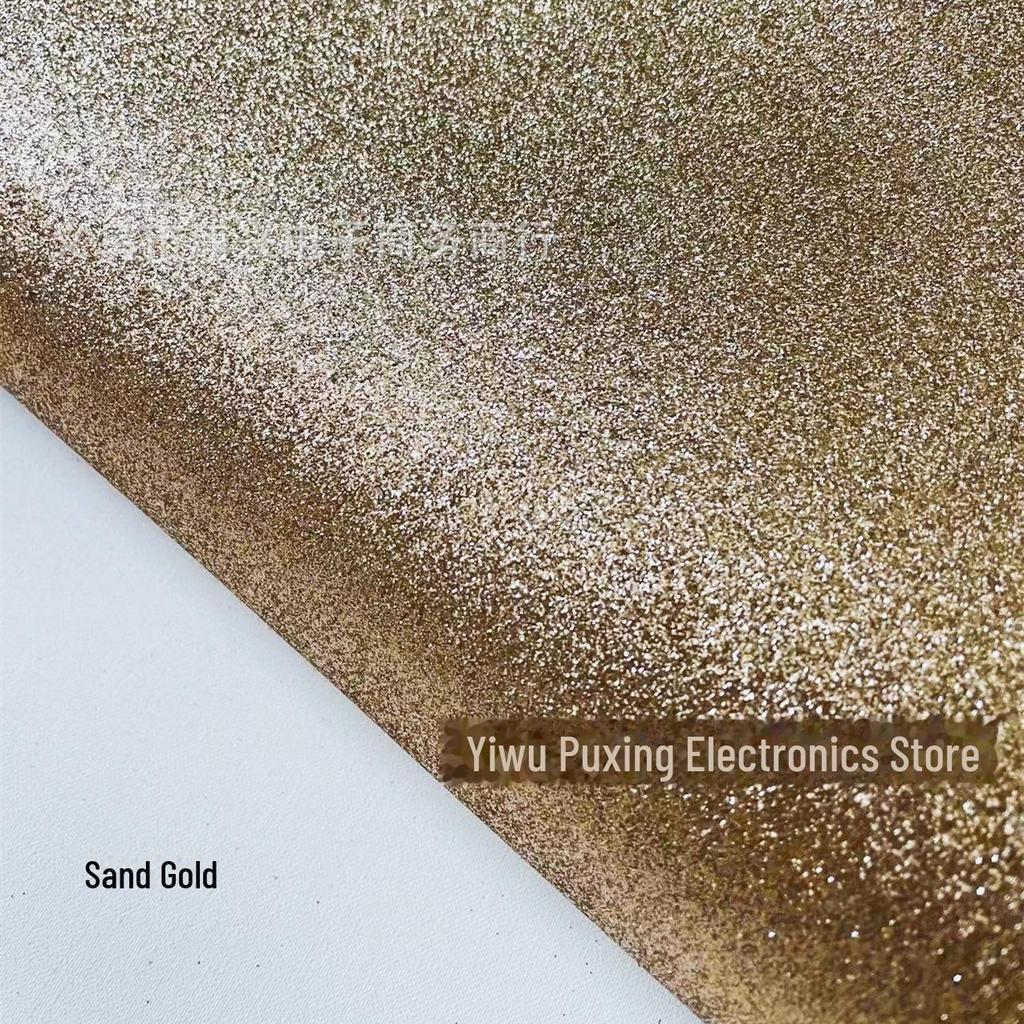 Блестящая ткань из искусственной кожи с градиентной радугой и золотисто-серебряными блестками