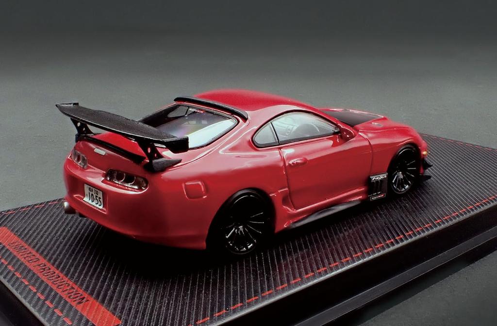 Модель для сборки масштаб Toyota Supra RZ Красный готовое изделие IG3882 TK.Company 1/64 (JZA80)