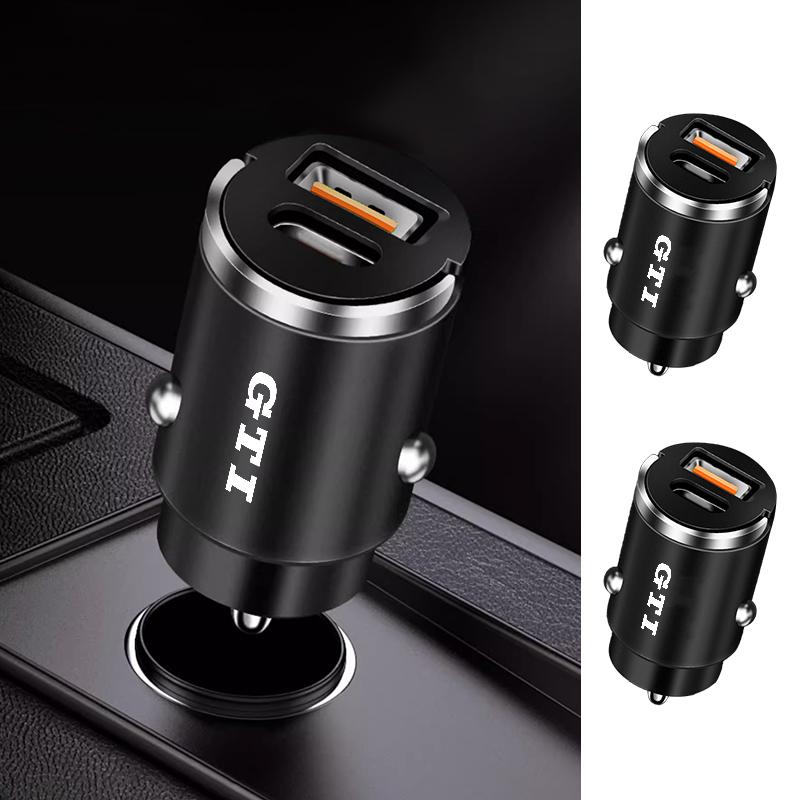 WGLRK1 Car Charger QC3.0 Cigarette Lighter Charger Phone Fast Charging For Volkswagen VW GTI Golf 2 3 4 5 6 7 MK2 MK3 MK4 MK5 MK6 MK7