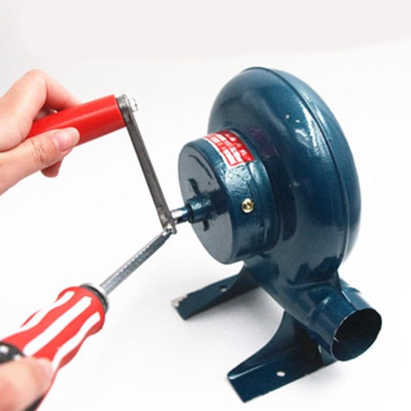 Household Hand Crank Blacksmith Blower Cooking Manual BBQ Fan Air Blower Manual Blacksmith Air Blower for Outdoor