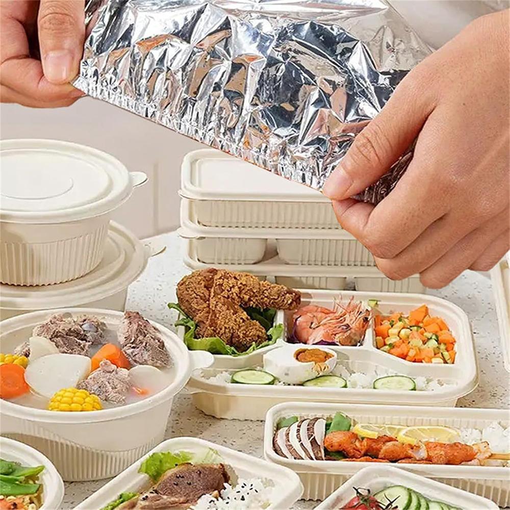 Повторяемая изоляционная крышка из алюминиевой фольги, пищевые крышки из алюминиевой фольги, регулируемая крышка для миски для теста из алюминиевой фольги для кухни