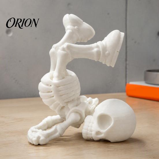 Забавная фигурка скелета, фигурка брейк-дансера, 3D-печатная позируемая шарнирная статуэтка черепа, гибкая фигурка для акробатики, декорация для Хэллоуина, новинка