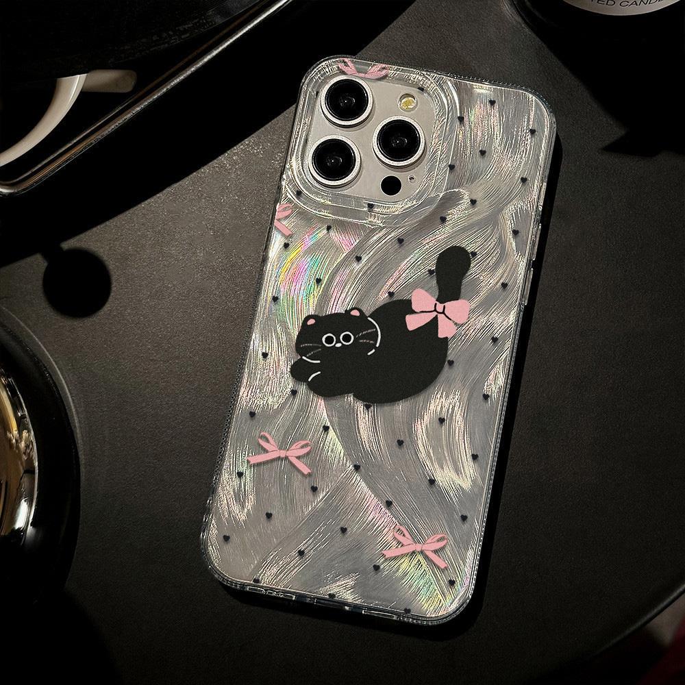 Чехол для телефона Feather Luster для Samsung A53 A14 A33 A12 A32 S24 S23 Plus S20 S21 FE для iPhone 17 15 16 13 Pro 17 16 Pro Max Чехол для телефона с бабочкой и бантом