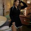 Fashion Autumn Winter Women's Casual Knitted Sweater Dress Warm Long Sleeve Party Dresses Hip Wrapped Skirt Knit Suit