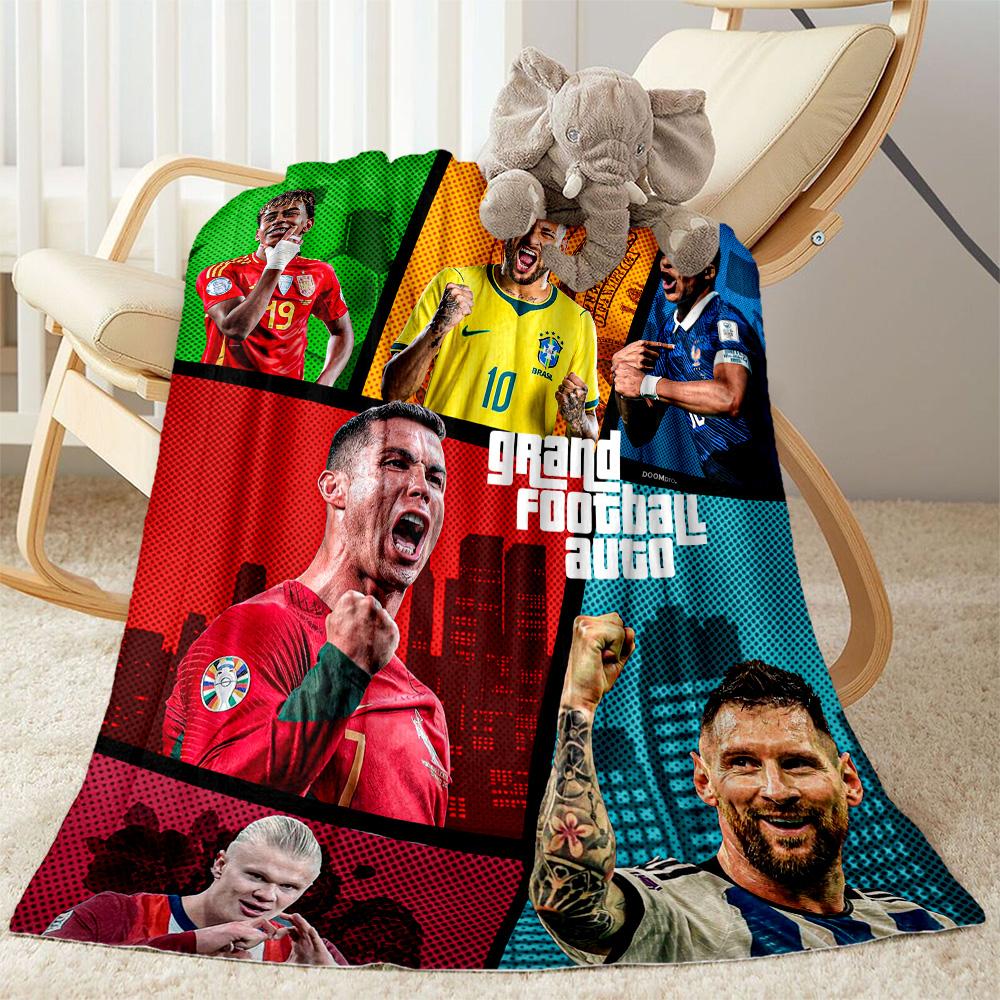 Lamine Yamal's Championship Celebration Blanket Durable Comfort Perfect for Office Sofa Seaside Four Seasons Multipurpose Warmthful Decor