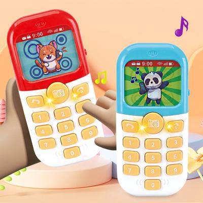 Игрушки-смартфоны, Детский телефон с музыкой и светом, Звуковая интерактивная симуляция телефонных звонков, Подарки для детей, Батарея в комплект не входит