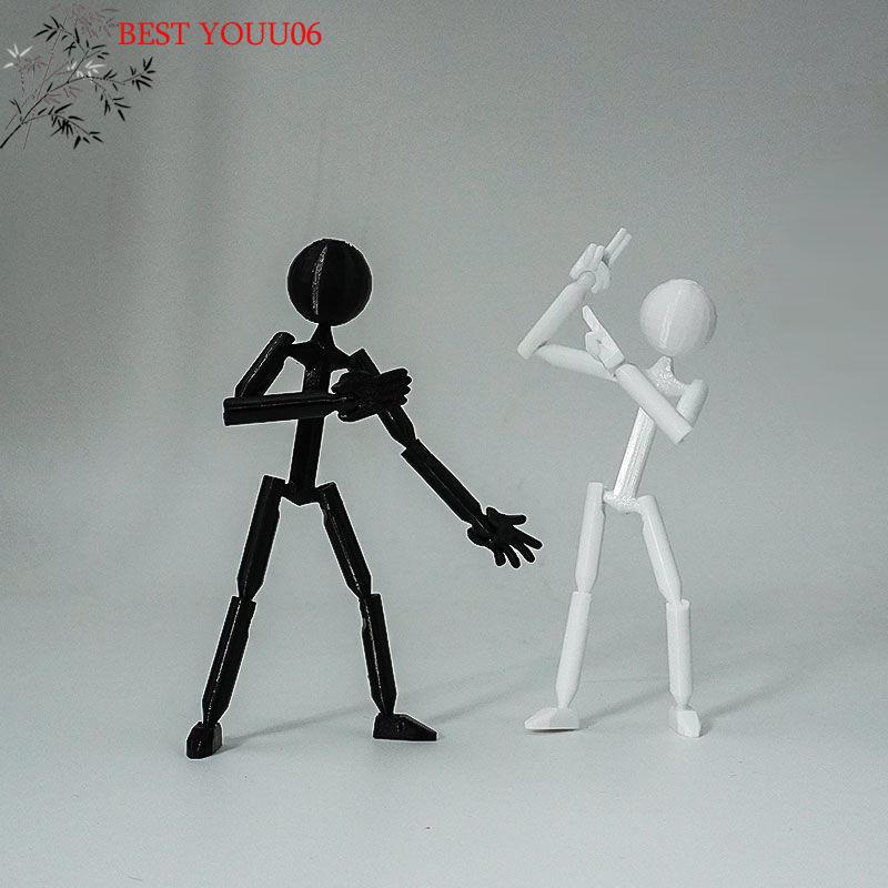 (YOUU06)Многосуставная Многосуставная Stickman Игрушка Подвижная 3D Печать Печатный Манекен Новинка Фигурка Действия Stickman Собранный Ro