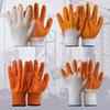 12 Pairs of Gloves, Semi-hanging Full-hanging PVC Yellow Glue, Waterproof Hanging Rubber Gloves, Labor Insurance Gloves, Oil-resistant Dipping Glue