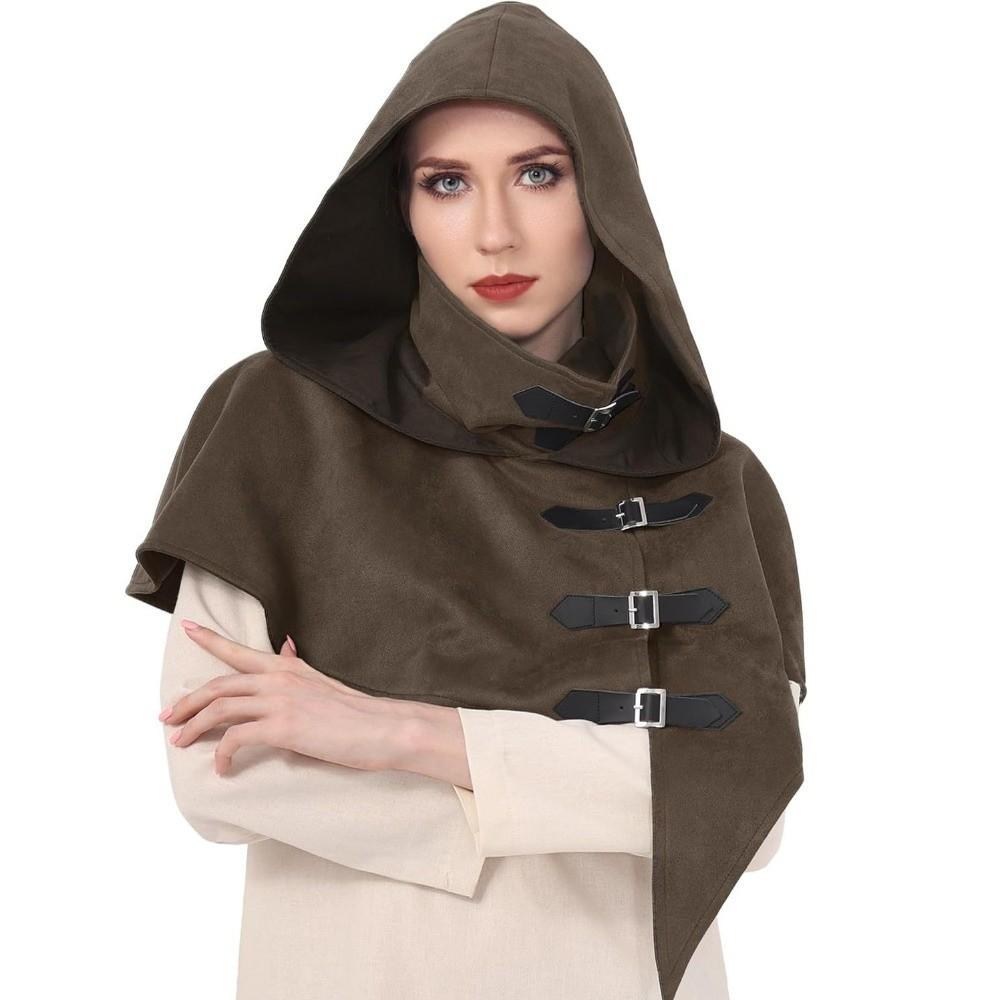Cowl Style Pirate Cosplay Cap Solid Color Cosplay Cape Scarf Cosplay Event