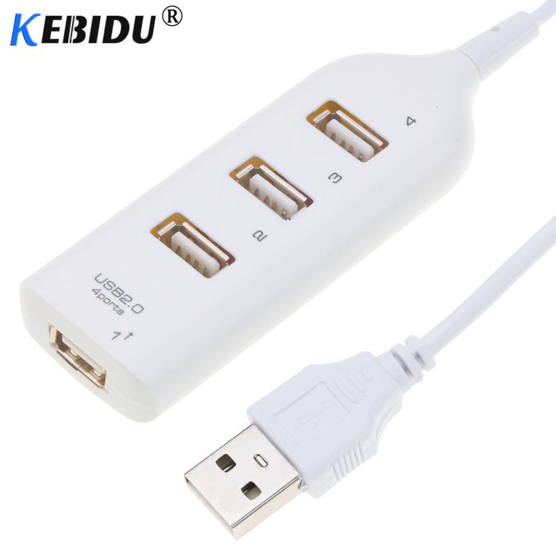 4-портовый USB-концентратор 2.0, автомобильный адаптер питания для прикуривателя, высокоскоростной автомобильный разветвитель, адаптер с кабелем, компьютерная периферия