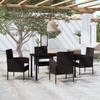 VidaXL Garden Dining Set 5 Pcs Black, 47.5 Kg