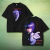 Футболка с графическим принтом Ghost in The Shell, унисекс, оверсайз, короткий рукав, Мотоко Кусанаги, киберпанк-принт, повседневная, с круглым вырезом