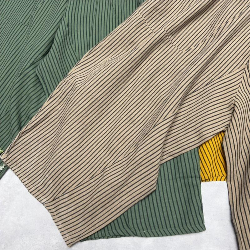 Johnature Японские полосатые повседневные брюки весна-лето свободные широкие женские шаровары длиной до щиколотки