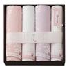 Полотенце Imabari Sakura Oricloth Подарочный набор из 4 банных полотенец x 2 полотенца для лица x 2 полотенца с узором «Цветущая вишня» Подарок на день Сделано в Японии (60 120см)
