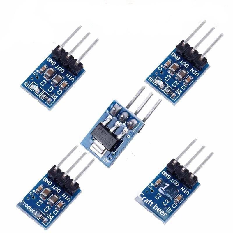 1/3/5Pcs AMS1117-3.3 Linear Regulator Board 800mA 3.3V LDO Power Supply Module DIY Electronic Component Accessory