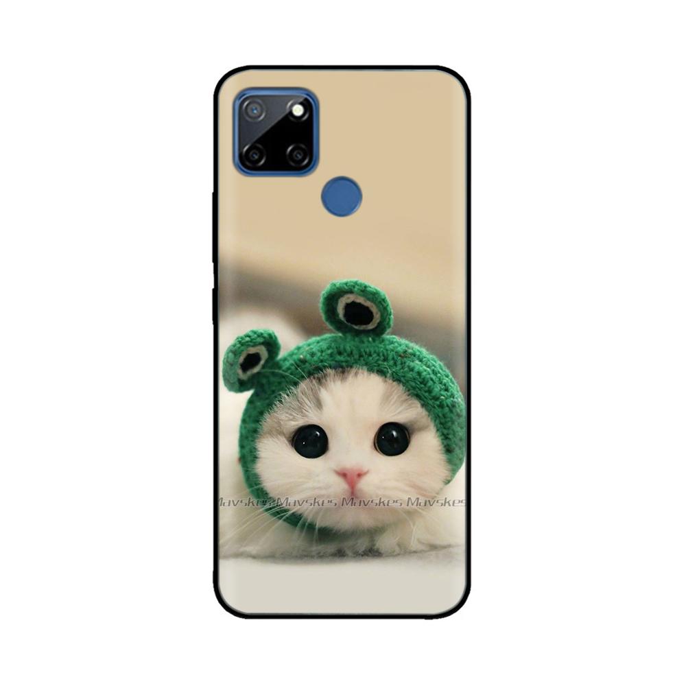 Чехол для Realme C12 C25 C25s Realme 7i Global Чехол Милый Мягкий Силикон ТПУ Задняя Крышка Realme7i RMX2193 Защитный Чехол Fundas