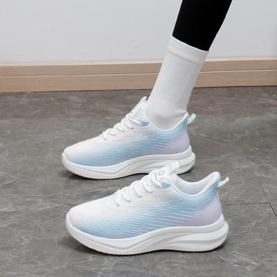 Весна 2025 года, новая корейская версия, дышащая женская обувь с плетением из мух, спортивная обувь для студентов, повседневная обувь FZ6606