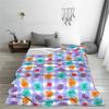 Bumble Nums Educational Cartoon  Blanket Cute English Fleece Throw Blanket Airplane Travel Ultra-Soft Warm Multi-function Quilt