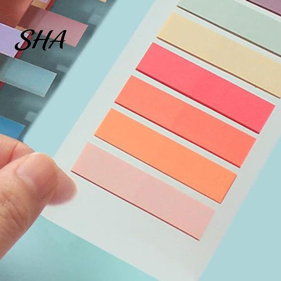 Colorful Sticky Tabs 6Pcs/Set Assorted Color Index Tabs, Writable Repositionable Residue-free Adhesive Stickers Translucent Morandi Colored Book Page