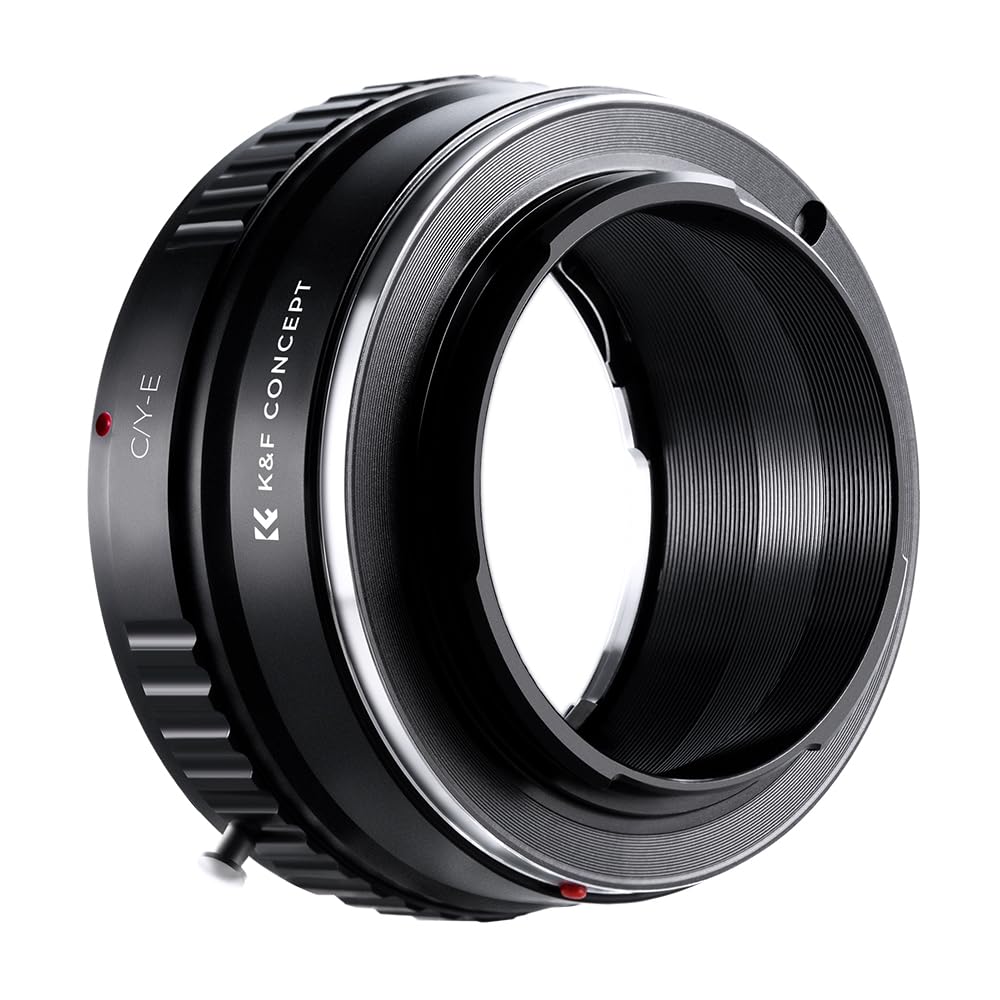 K&F CONCEPT C/Y-NEX Mount Adapter for Contax/Yashica and E-Mount Lenses to Sony/NEX Cameras, ZV-E10, High-Precision Infinity Focusing, for a6700/a7CII