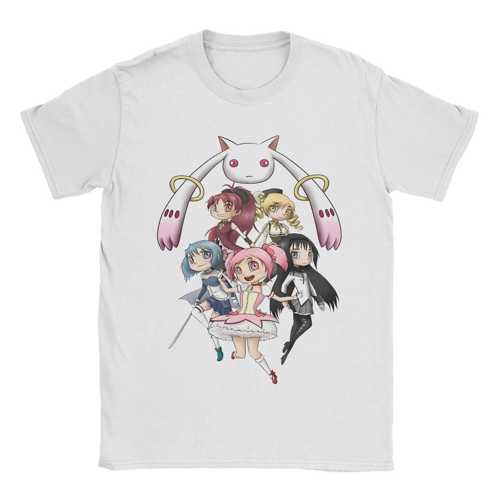 Новинка Puella Magi Madoka Magica Аниме (2) Футболка унисекс хлопковая с коротким рукавом с круглым вырезом летняя одежда