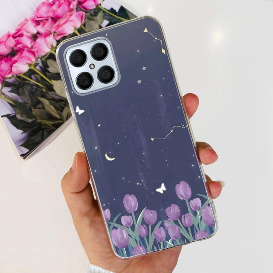 Красивый чехол с принтом для Honor X8 TFY-LX1 TFY-LX2 TFY-LX3 Мягкая задняя крышка из силикона TPU для чехлов телефона HonorX8 X 8 4G