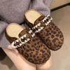 Женские ретро-тапочки Birkenstock с толстой подошвой, флисовой подкладкой и меховым круглым носком для осени/зимы.