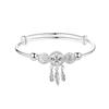 Регулируемый браслет Dreamcatcher Feather Bangle женский серебряный сплав запястье ювелирные изделия для подарка на годовщину дня рождения женский браслет