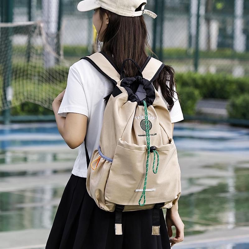 Легкий складной рюкзак для йоги и фитнеса с затягивающимся шнурком - Рюкзак большой вместимости для студентов колледжа