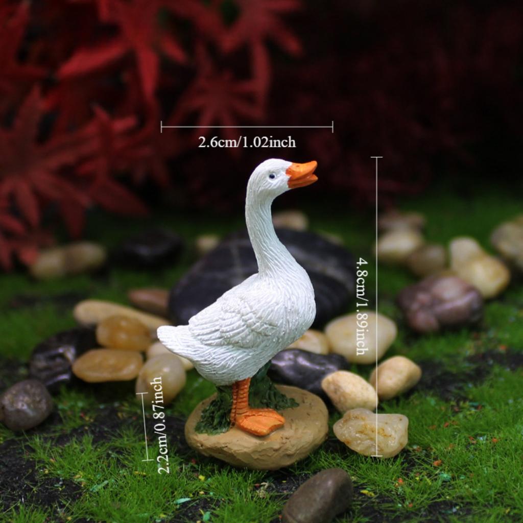 26Pcs Miniature Fairy Ducks Figurines Decoration Resin Tiny Ornament for Mini Garden Landscape Statues, Table, Kid Room Decoration