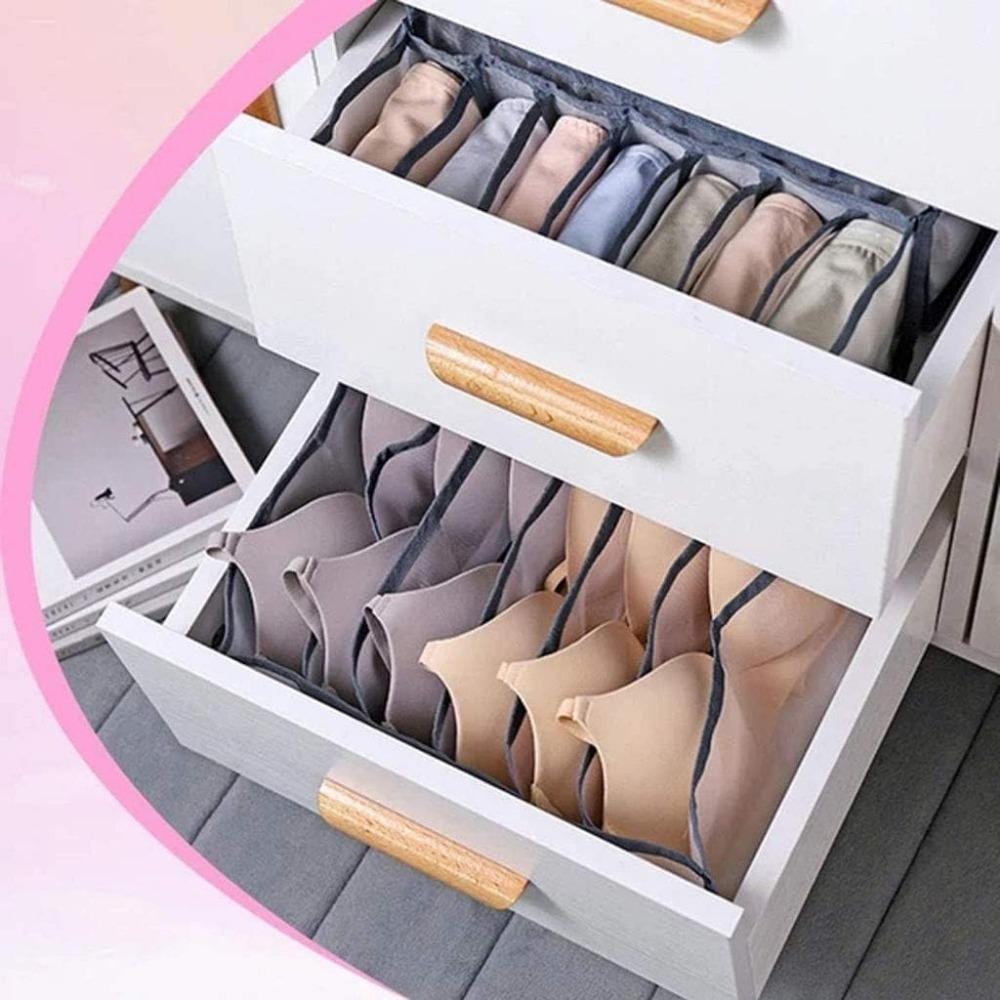 3 Set Underwear Organizer Foldable Bra Underwear Organizer Drawer Divider Storage Organizer Socks, Ties, Bras, Women Underwear Storage Compartment Box