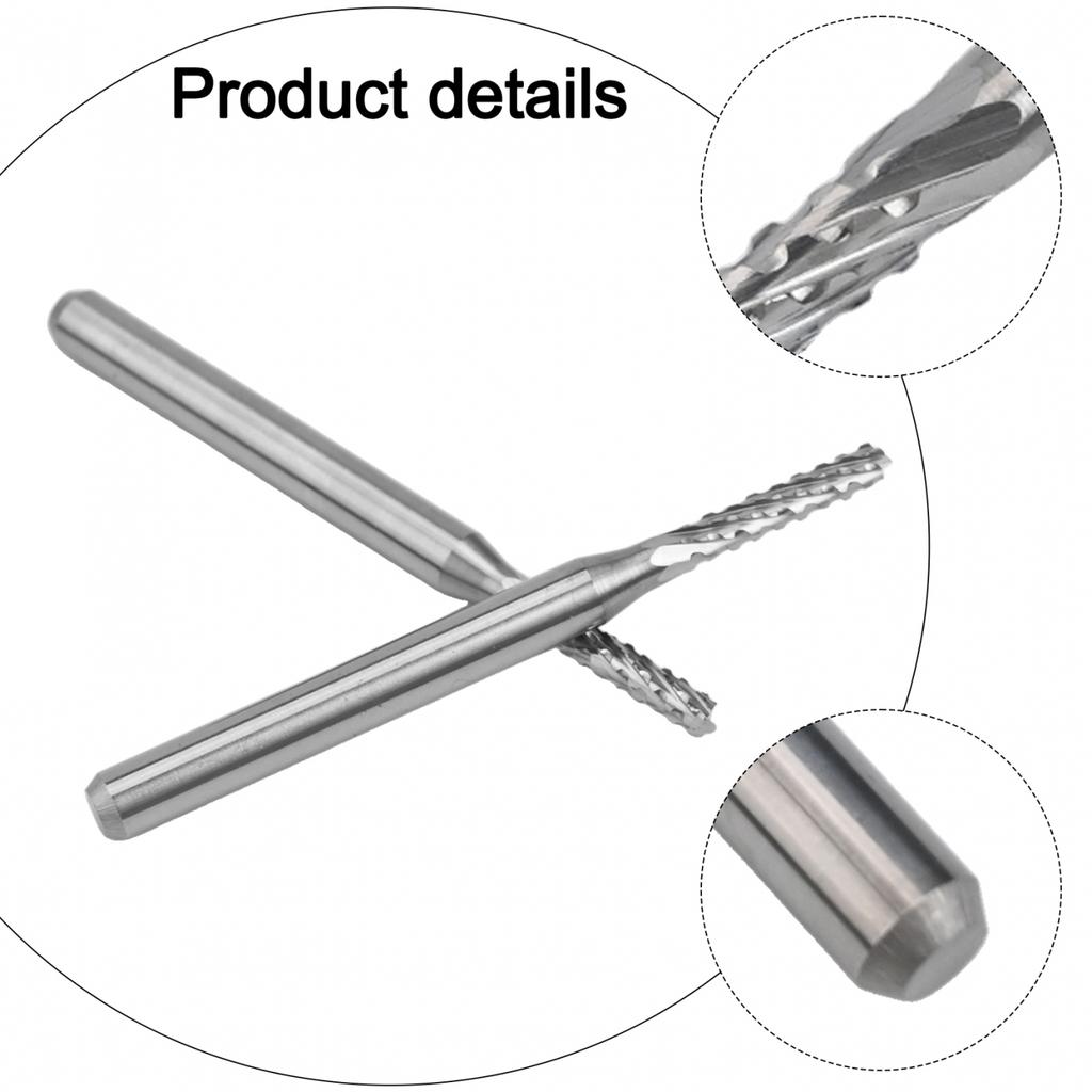 10 Pcs Carbide End Mill Engraving Bits Suitable for PCB and Various Materials