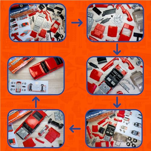 Airfix Серия «Быстрая сборка» Без масштаба Ford Mustang GT 1968 Предварительно окрашенный Конструктор на блоках QB6035
