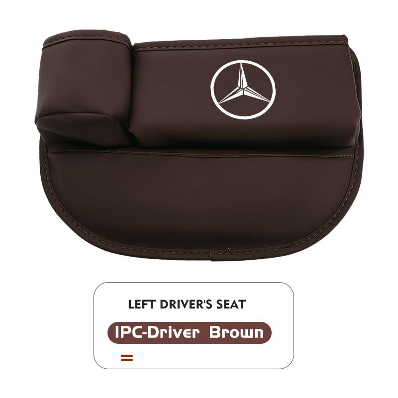 rdpw2 For Benz Car Logo Universal Seat Gap Slit Pocket Organizer Card Bottle Cups Holder AMG Exclusive A C E R V Class CLA CLS C180