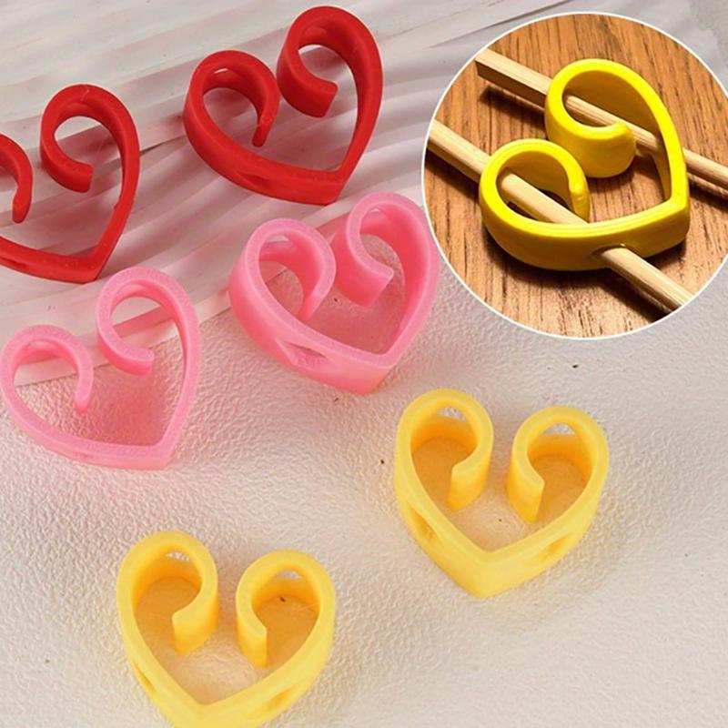 Heart-Shaped Reusable Chopsticks Helpers Training Adults Kids Non-Slip Chopstick Hinges Connector Portable Practice Chopsticks