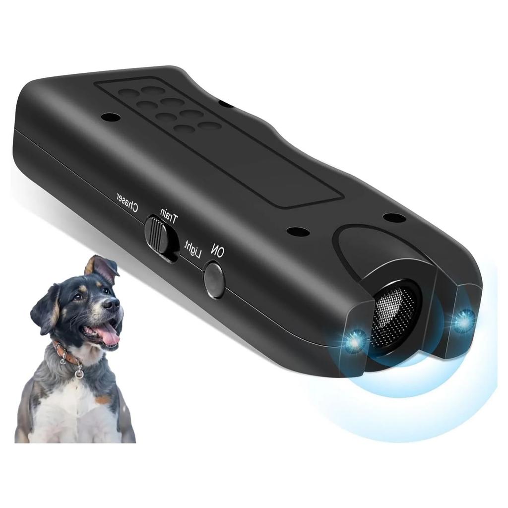Pet Ultrasonic Repeller Dog Training Device Outdoor Deterrent Chaser Portable Anti-barking Device with Lighting To Repel Animals