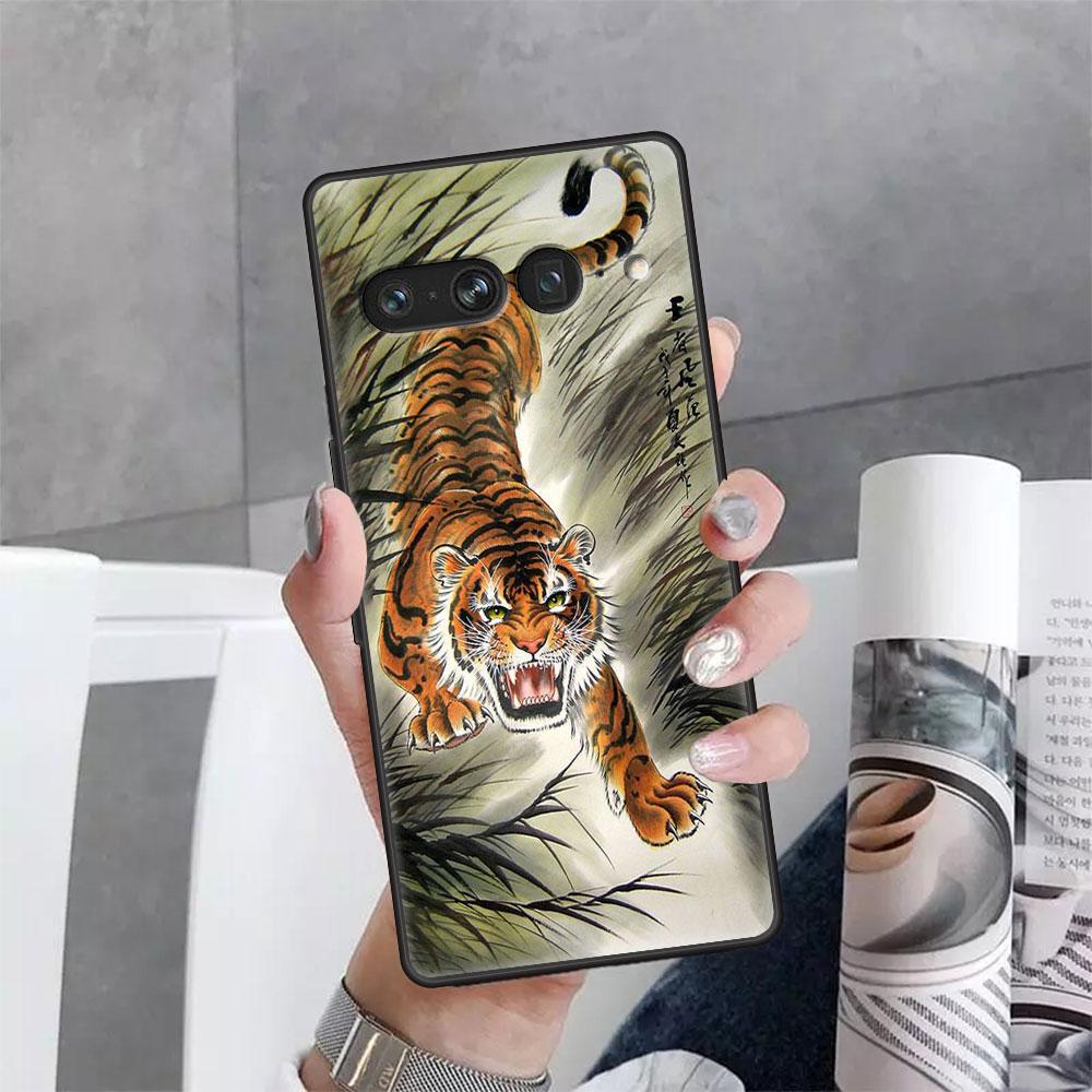 Чехол для Google Pixel 7 6 Pro 5 4 3 3a XL 5a 4a 5G, мягкий чехол для Pixel 6Pro 4XL 3XL 3aXL, задняя крышка Fundas Tiger Crane ART