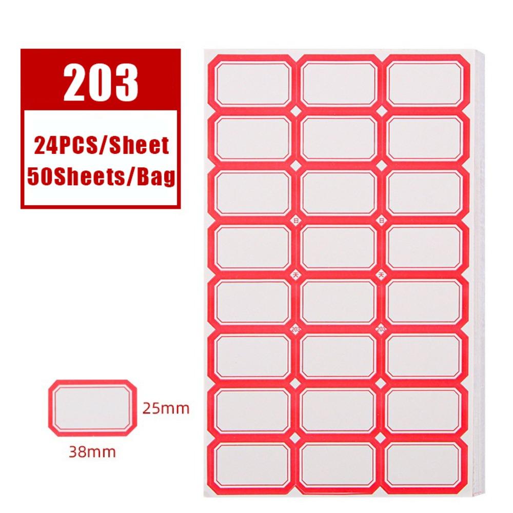 50 листов Цветные наклейки для этикеток Рукописная маркировка цены Клейкая бумага Самоклеящаяся этикеточная бумага Дом